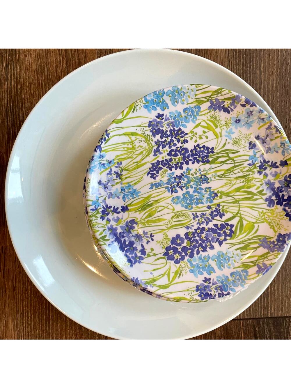 NEW The Farmhouse-Rachel Ashwell 8pc Melamine 4 Dinner/4 Salad Easter Plate Set
